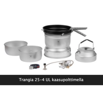 Trangia 25-4 UL retkikeitin - Trangia 25-4 UL retkikeitin kaasupolttimella