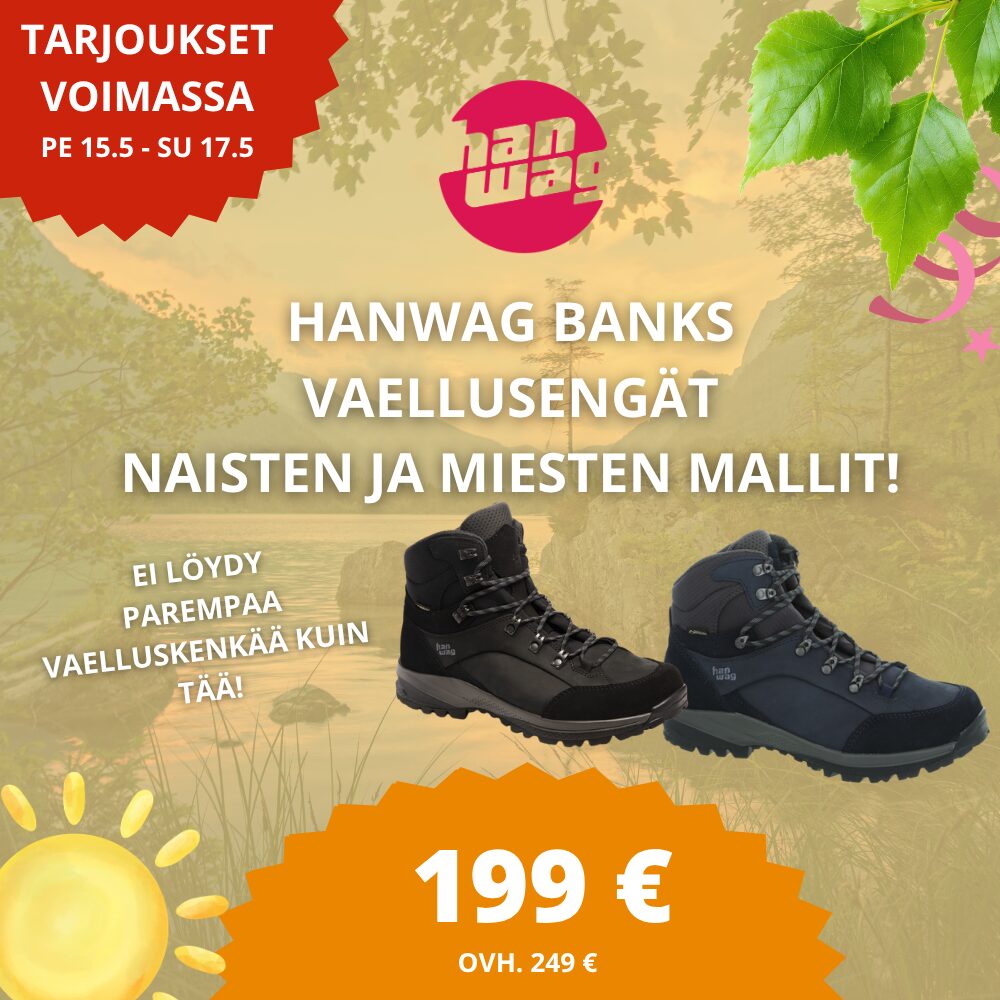 Kala-Kallen kesäkauden avajaistarjoukset 15.5-17.5 Hanwag