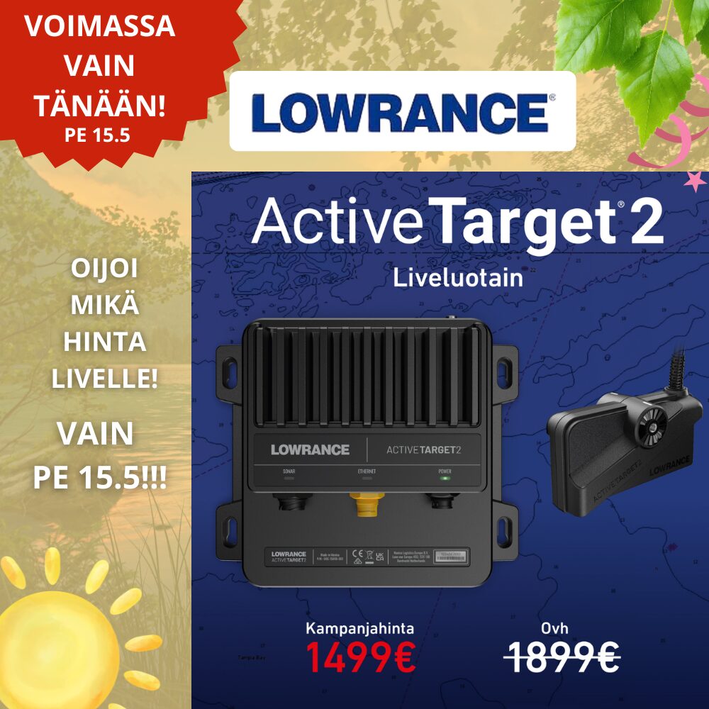 Kala-Kallen kesäkauden avajaistarjoukset 15.5-17.5 active target 2 live kaiku