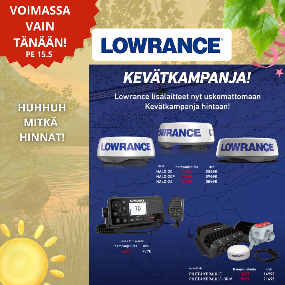 Kala-Kallen kesäkauden avajaistarjoukset 15.5-17.5 lowrance
